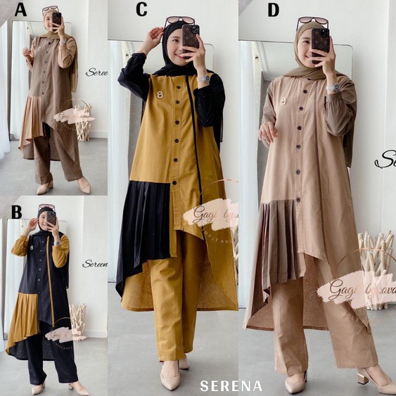 SEREENA BY GAGIL FASHION (Gamis syari, gamis murah, gamis set, dress pesta, gamis simple)