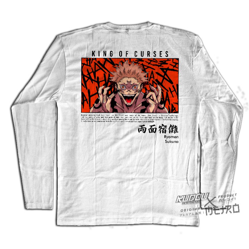 Longsleeve Sukuna King Curses Jujutsu Kaisen Anime Manga Premium