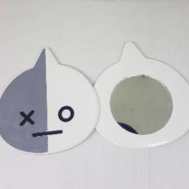 BT21 HAND MIRROR / CERMIN TANGAN BT21COOKY TATA RJ KOYA VAN TATA CHIMMY MANG