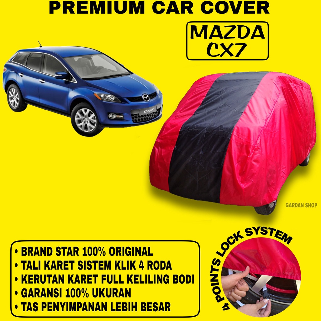 Body Cover MAZDA CX7 MERAH HITAM Penutup Bodi Mobil Mazda Cx7 Waterproof PREMIUM