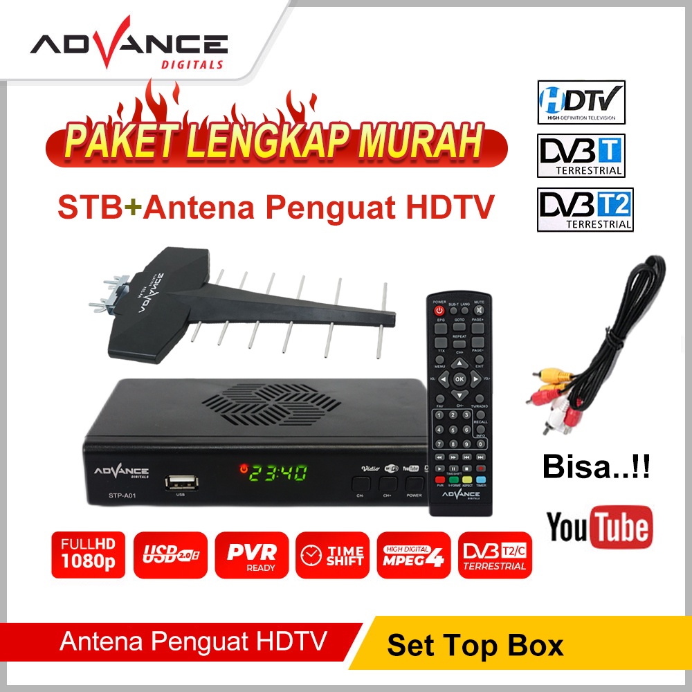 Advance  Set Top Box Tv Digital / set top box dvb t2 Garansi 1 Tahun