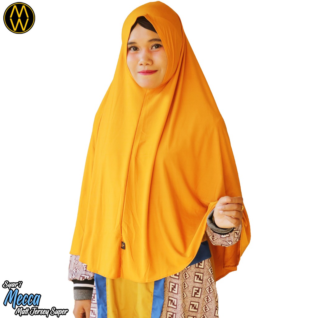 Jilbab syari / Jilbab pinguin jersey no pet / Jilbab jumbo Jersey / Jilbab syari pinguin (Mecca)