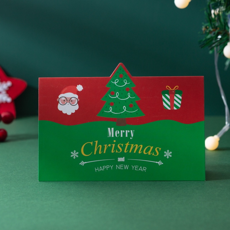 Kartu Ucapan Desain Kartun Tema Natal / Tahun Baru