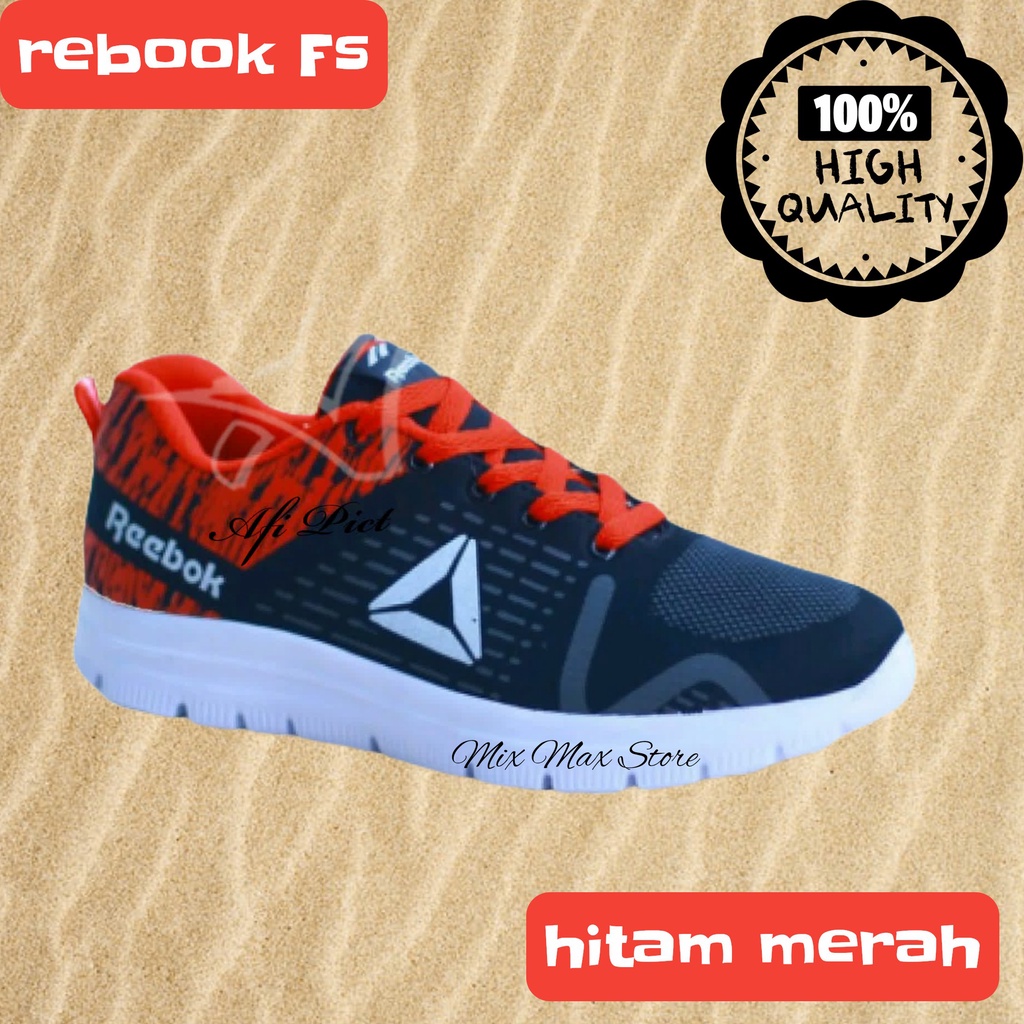 Sepatu sneaker sport merah Rbk_fs original import running sport