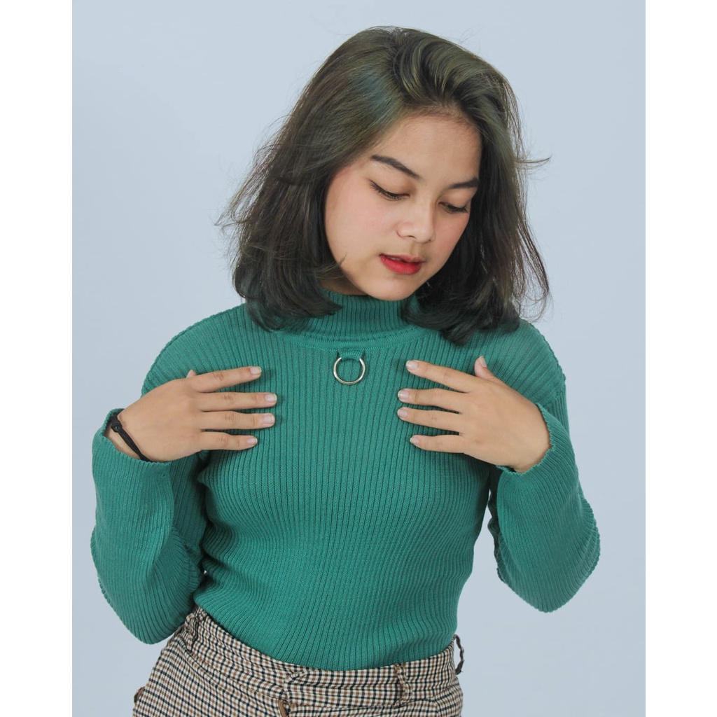 Promo Baju atasan wanita terbaru Rajut press body Ring Knit Premium Tebal Kekinian Halus