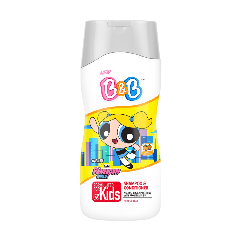 SHAMPOO &amp; CONDITIONER B&amp;B KIDS 200ML BOTOL