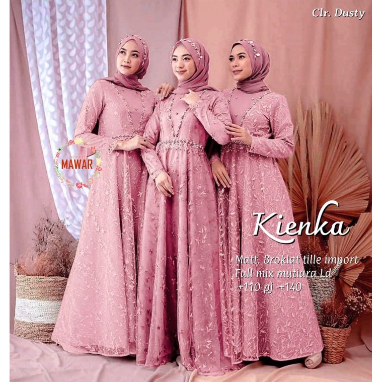 Gamis Brokat Kienka Good Quality By Mawar