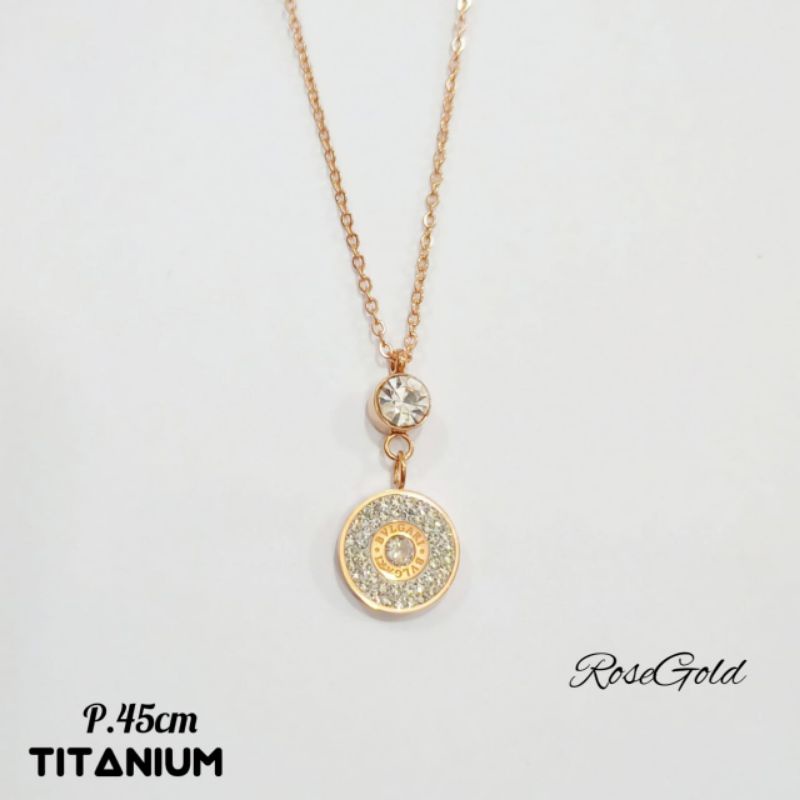 TERBARU RO-27 PERHIASAN TITANIUM WANITA DEWASA DAN REMAJA ANTI KARAT ANTI PUDAR LAPIS EMAS 24 K MEWAH DAN ELEGAN, KALUNG LIONTIN TITANIUM MOTIF PILIHAN