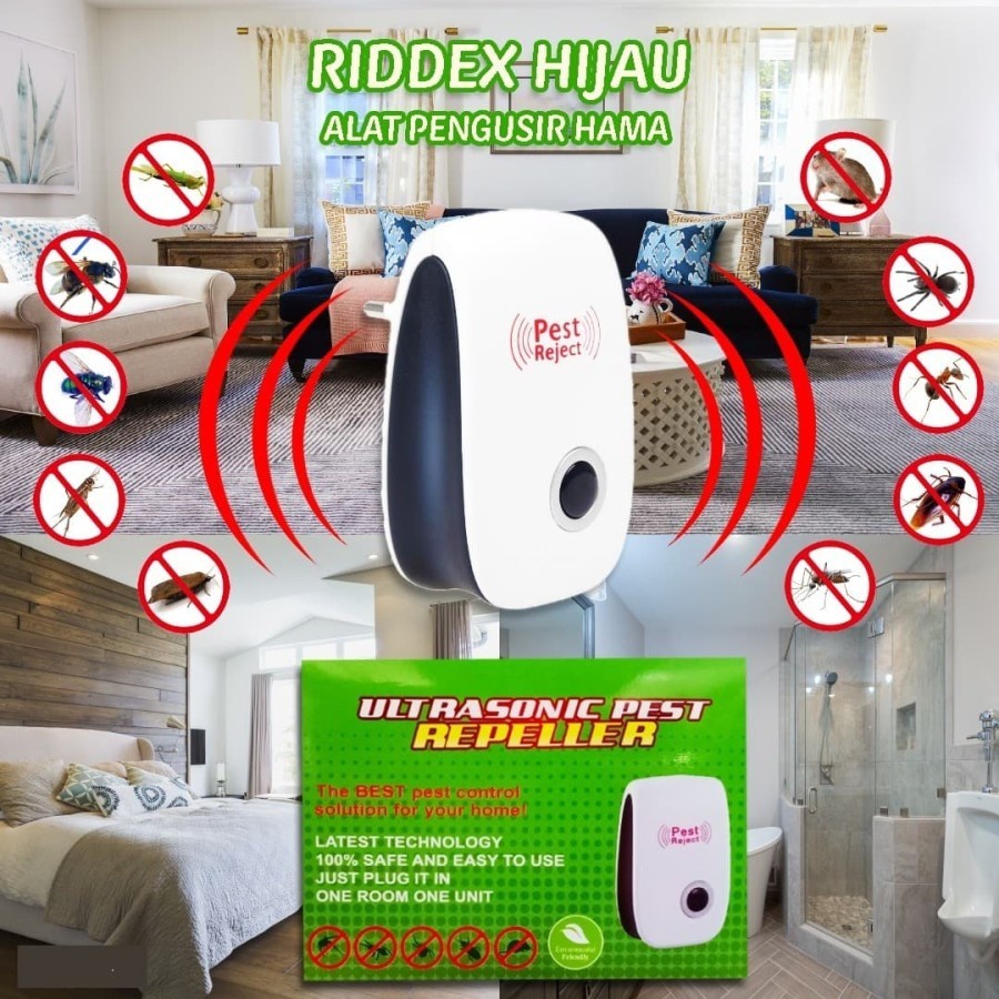 APN01-Ultrasonic Pest Reject Riddex Control Alat Pengusir Serangga