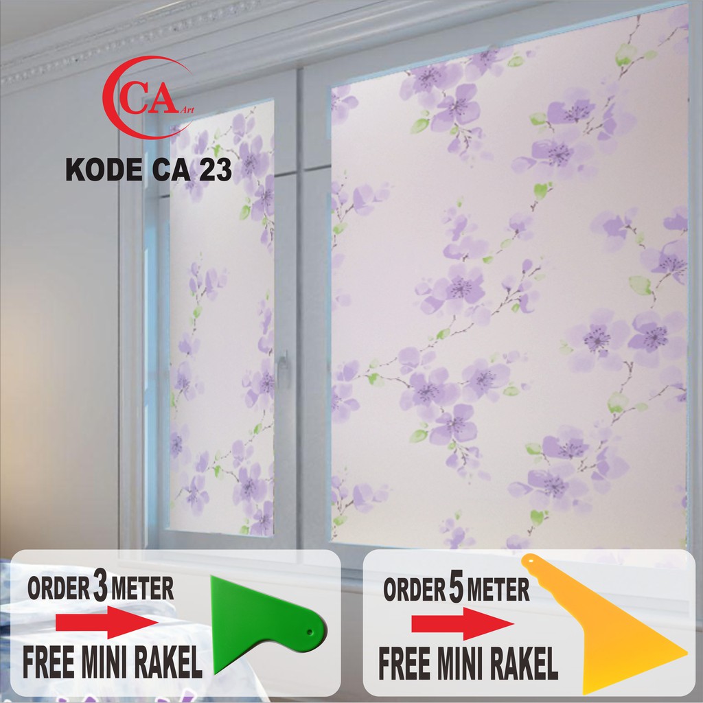  STIKER  KACA MOTIF BUNGA  SAKURA  KODE CA 23 Shopee Indonesia