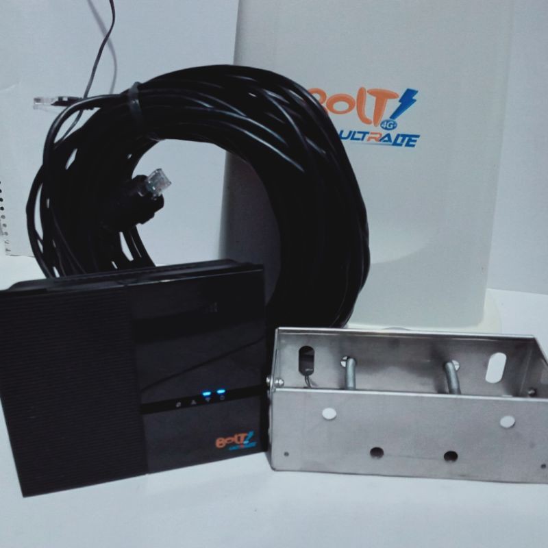 Router outdoor/Indoor Bolt ULTRALTE BL200/ Bolt bl 201 Bolt home Plus Brecket dan Kabel lan 10M