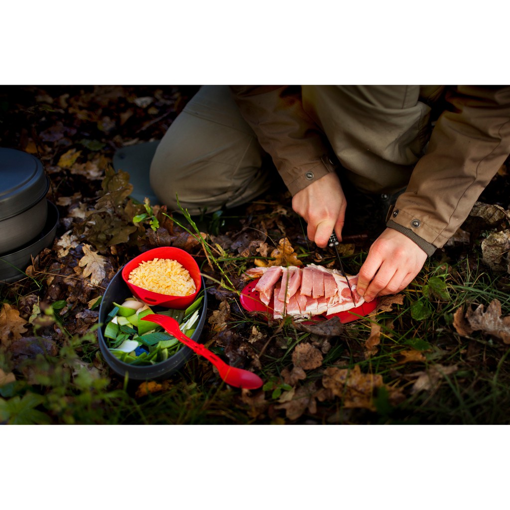 Primus Meal Set Green Tempat Makan Gelas Mangkuk Sendok Garpu Outdoor