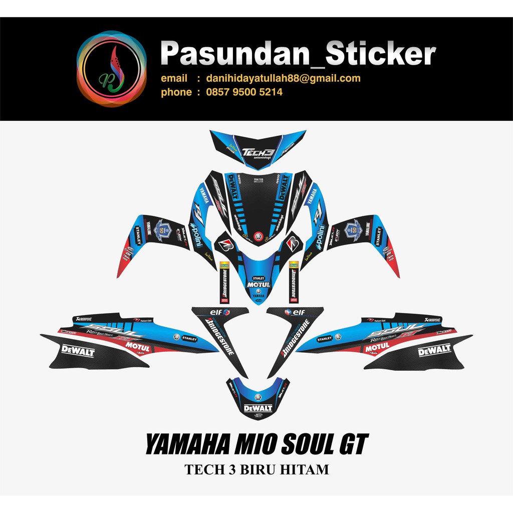 YAMAHA MIO SOUL GT TECH 3 BIRU HITAM