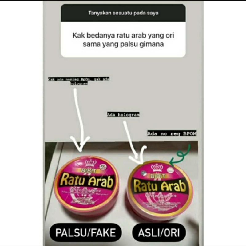 lotion pemutih Ratu arab bpom aman bumil busui