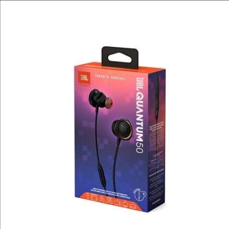 JBL Quantum 50 In-ear Gaming Headset Earphone Gamer with Microphone