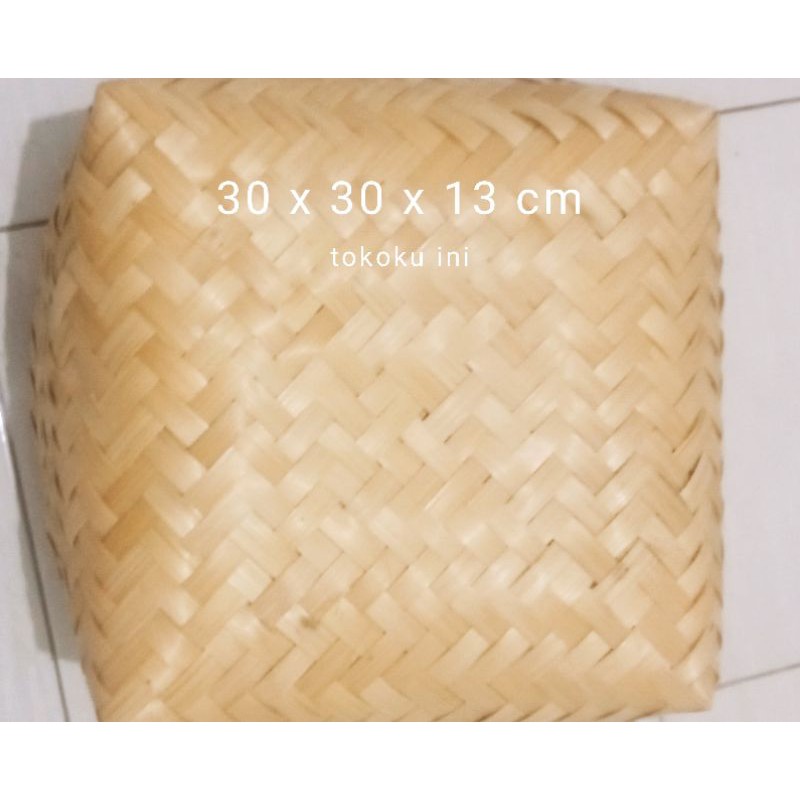 Besek bambu bleaching  30 x 30 x 10 cm sepasang