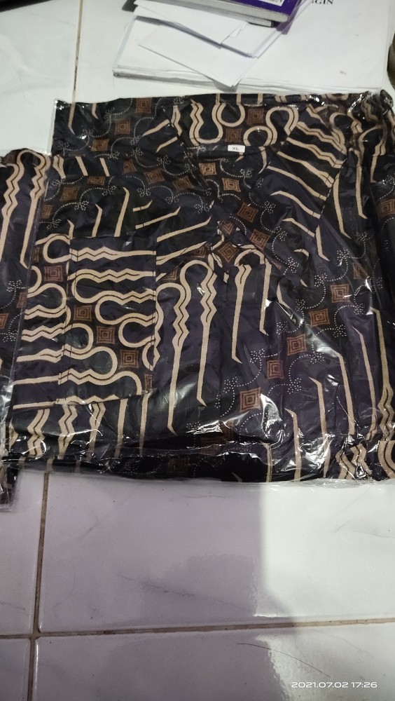 Asifa Batik Hrb026 Kenongo Kemeja Tosca Pendek Pekalongan Padi M L Xl Sogan Tulis Halus Kemeja Batik