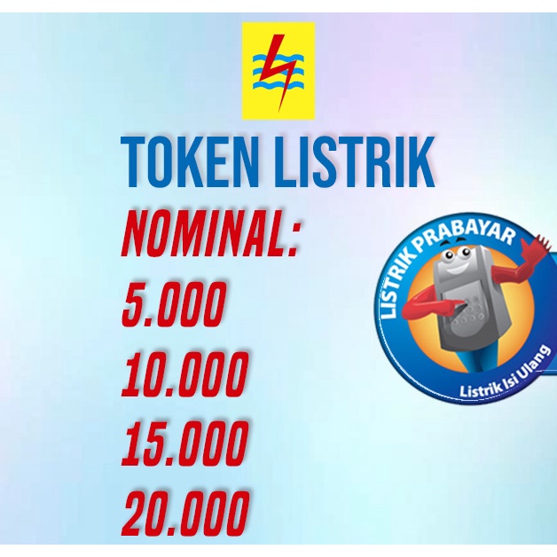 TOKEN LISTRIK 5000, 10000, 15000, 20000