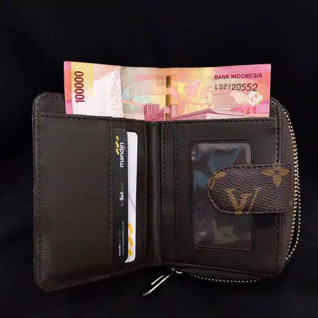 Dompet kartu mini mono damier/ Arrow lisa/dompet koin/dompet lipat/dompet wanita kecil simple lucu