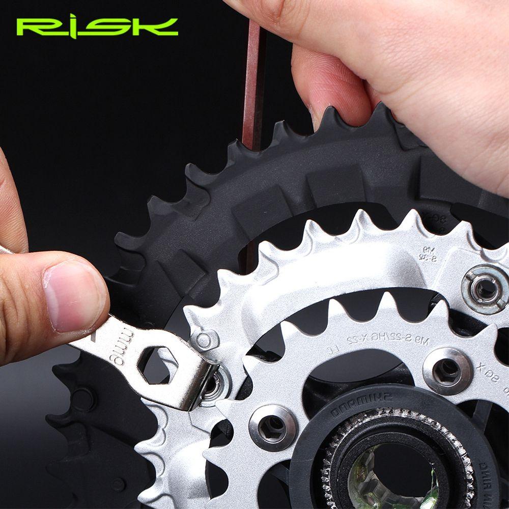 R-FLOWER Cincin Rantai 9&amp;10mm Kualitas Tinggi Aksesoris Lengan Crankset RL202 Mur Chainring Sepeda