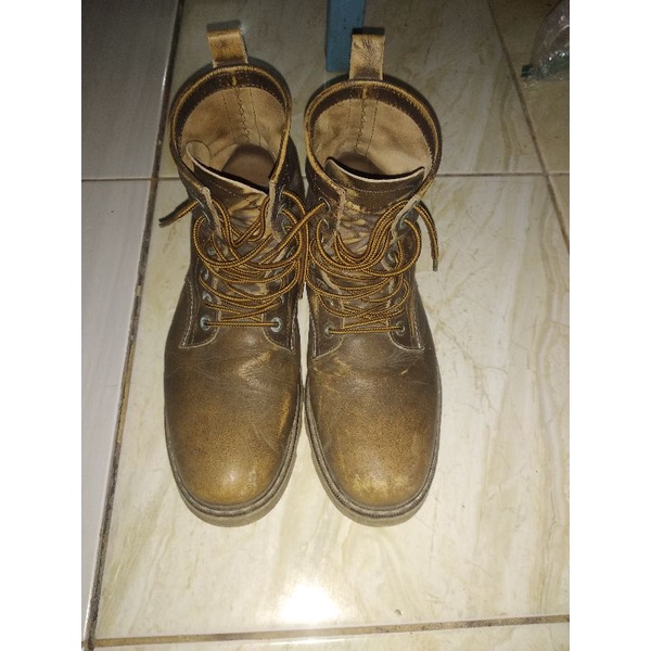 sepatu boot kulit xerum second original