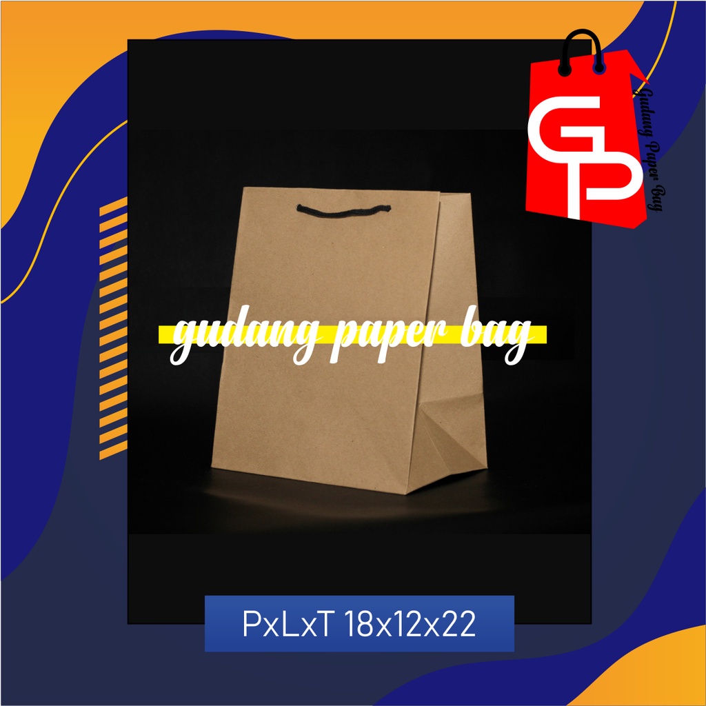 

paperbag 18x12x22 PxLxT craft coklat godybag paper bag surabaya tas kado souvenir tas kado papercraft grosir tas kertas viral