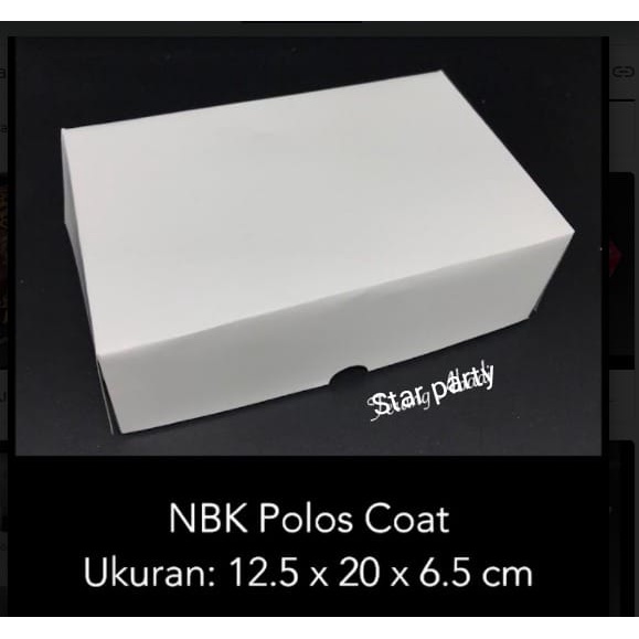 Dus Nasi NBK 12.5 x 20 x 6.5 cm Polos Coat /Dus Roti/ Dos Snack Ultah /Dos Hajatan/Snack Box / dos/ Kotak Snack Roti Kue/ Kardus acara/ Box Snack/ Kerdus Donat Syukuran/ Dos/ kotak kue/ dos jajan/ kerdus makanan