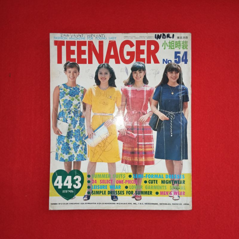 buku pola menjahit pakaian bahasa Jepang No 54