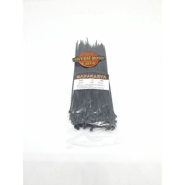 TALI TIES KABEL TIE CABLE TIS 2.5 X 150 MM 15 CM ISI 100 PCS HITAM