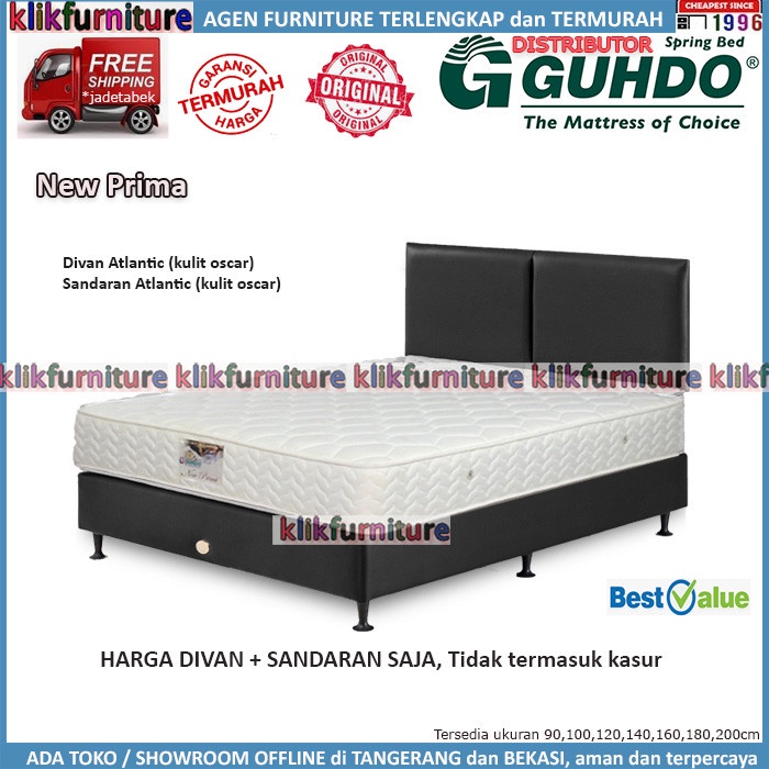 NEW Guhdo Springbed (120x200) Divan + Sandaran Saja Atlantic Style TXS0X-80