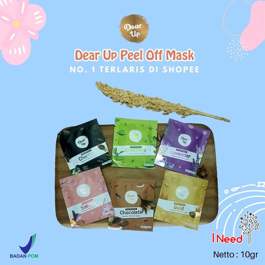 (INEED) (10gr) DEAR UP Peel Off Mask | Masker Wajah | Peel Off Mask (✔ BPOM)