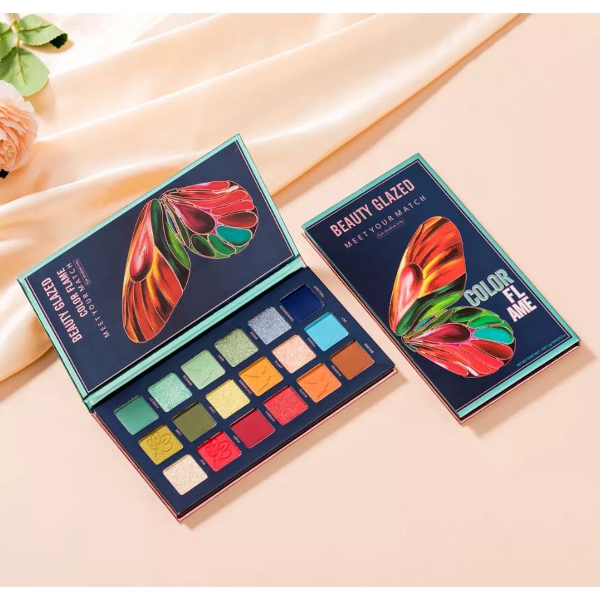 Beauty Glazed Color Flame 18 Colors Eyeshadow Meet Your Match B110 B 111 UNGU HIJAU