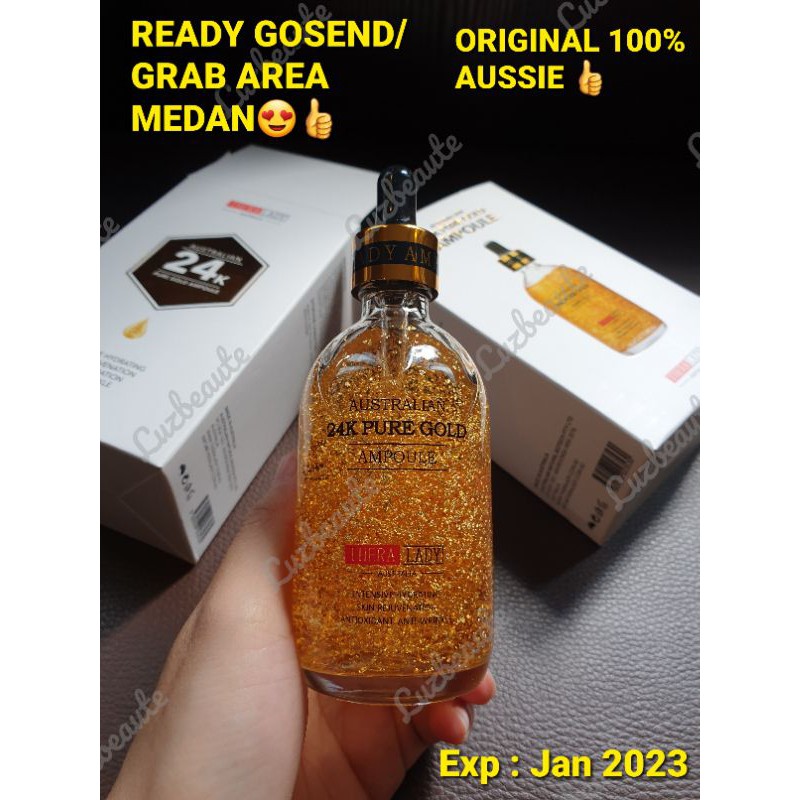 PROMO  THERA LADY 24k AMPOULE PURE GOLD AUSTRALIAN SERUM 100ml