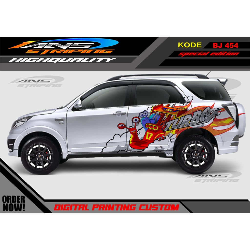 VARIASI STICKER MOBIL RUSH TERIOS PAJERO FORTUNER / DECAL STICKER MOBIL / STIKER MOBIL