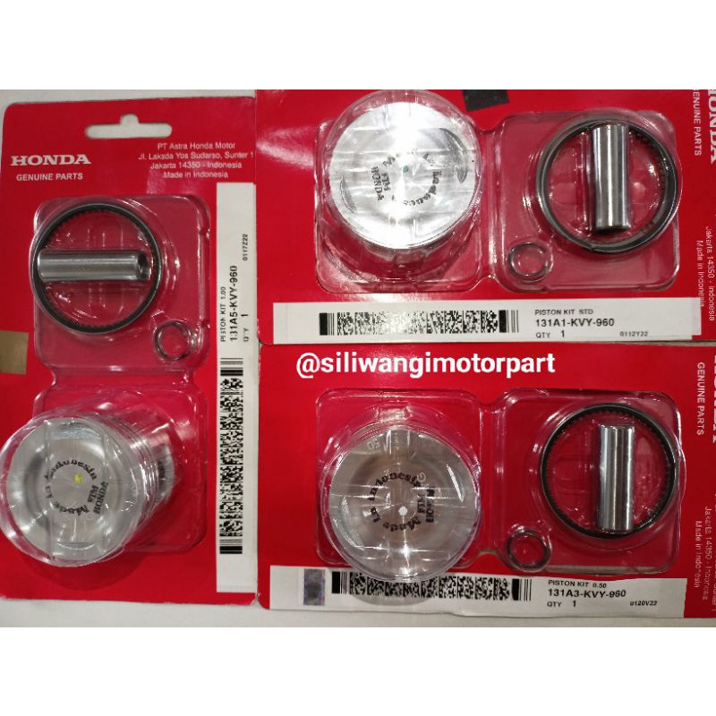 PISTON KIT RING SEHER BEAT LAMA/BEAT KARBU OS STD, 50 & 100 (KVY) ORI AHM 100%