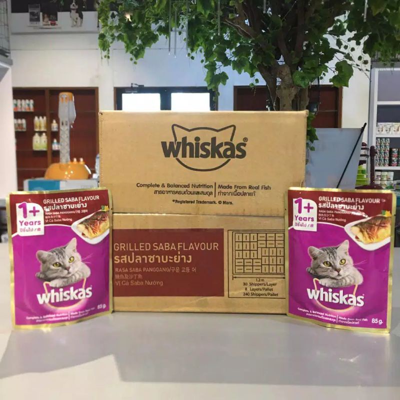 Whiskas Pouch 80/85gr wet food Kemasan dus isi 24 / whiskas junior tuna junior mackerel