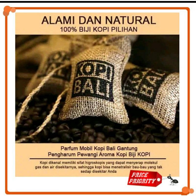 pengharum ruangan kopi bali original hologram / pengharum mobil kopi bali