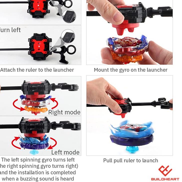 Hot Sell.. BUILDHEART Gasing Beyblade Mainan Gangsing Beyblade Murah Gyro Spinning Top Launcher