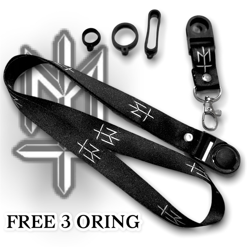 LANYARD MTRNL PRINTING FREE ORING 3PCS