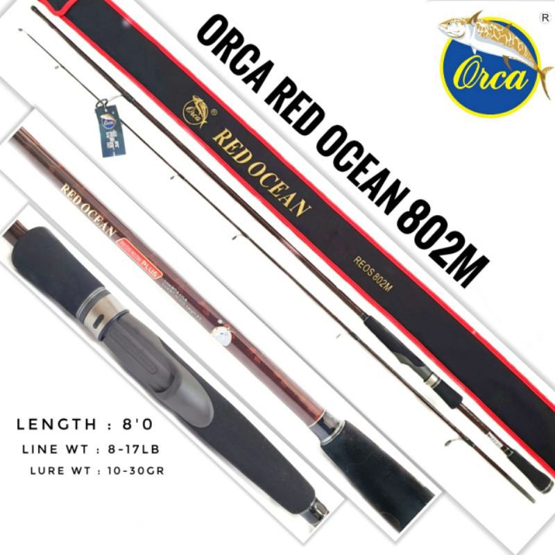 JORAN PANCING SPINNING ORCA RED OCEAN PLUS 602M 802M 180 240 8-17LB