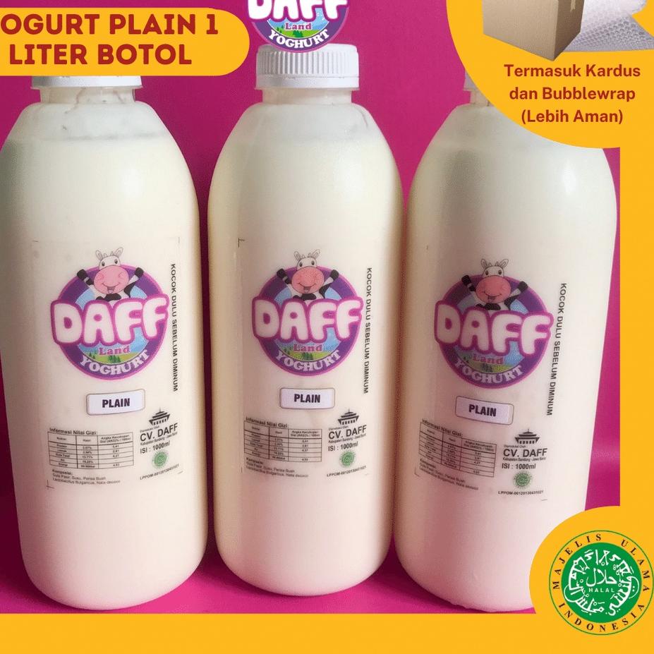 

Hot Sale YOGHURT PLAIN 1 LITER BOTOL HOMEMADE BY DAFF YOGHURT | YOGURT KENTAL