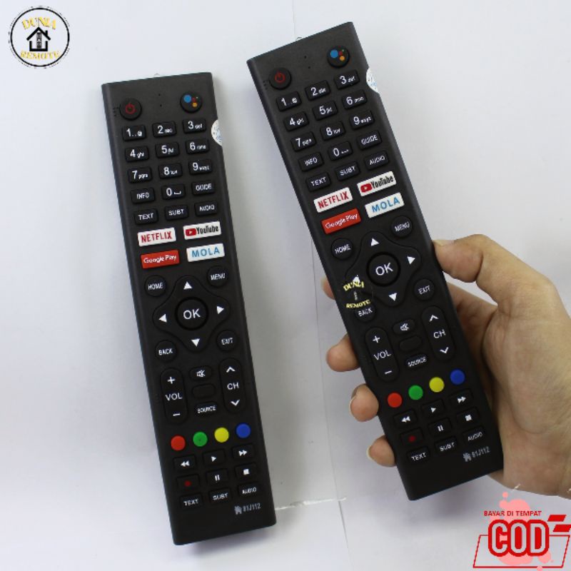 Remot Remote POLYTRON TV SMART LCD LED SLIM FLAT TABUNG YOUTUBE NETFLIX Series Polytron