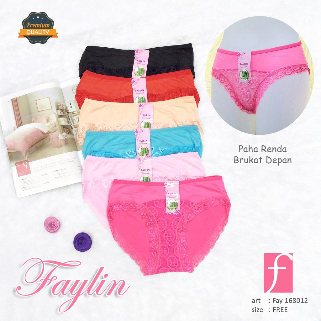 FAYLIN | Celana Dalam Renda BRUKAT TRANSPARANT Depan / CD SEXY / art FAY 168012