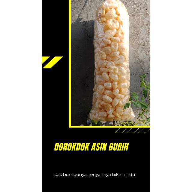 

Dorokdok renyah/dorokdok murah/ kerupuk asli kulit sapi size guling 500gr varian rasa asin gurih