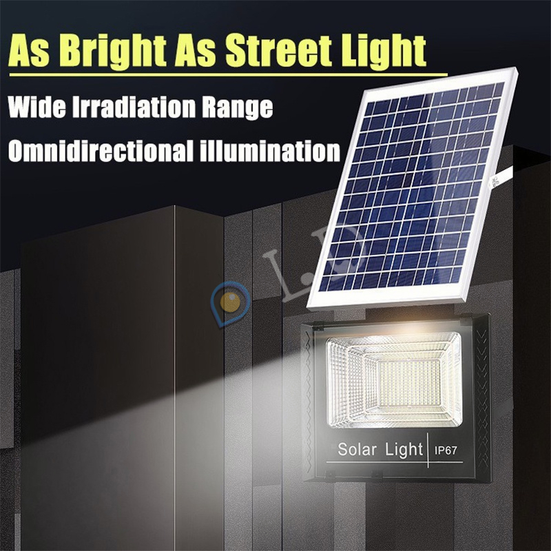 [COD] New Lampu Sorot Solar Cell /500 Watt Lampu Led Tenaga Matahari / Lampu Panel Surya / Lampu Tembak Solar Cell /  Led Outdoor Flood Light 30W 100W 200W 300W