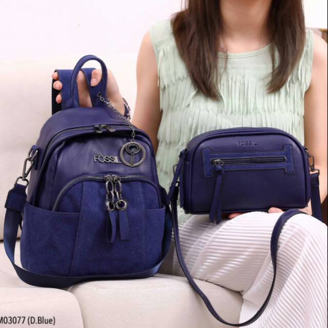 Tas Wanita Tas Ransel dan Tas Selempang FOSSIL VELVET #M03077