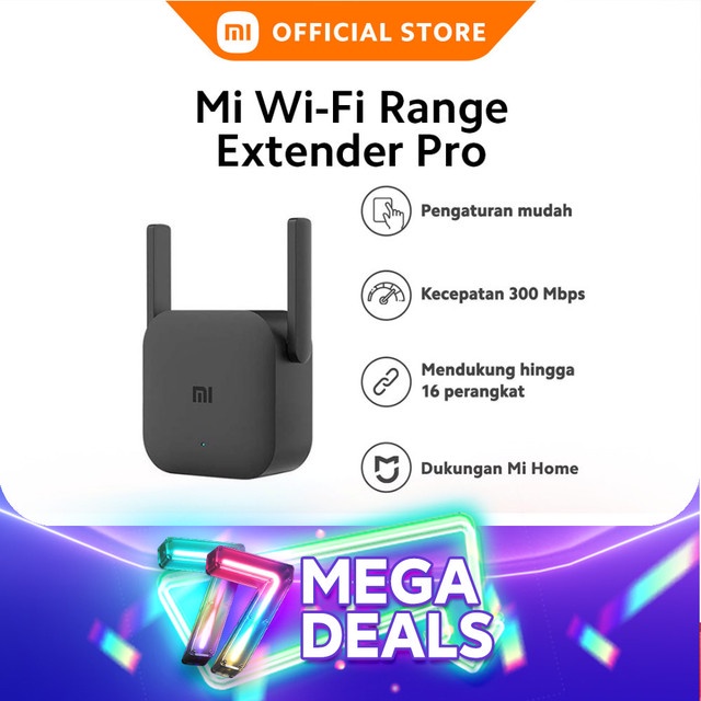 Mi Wi-Fi Range Extender Pro – 2 x 2 Antena Eksternal 300 Mbps (Mendukung Aplikasi Mi Home)