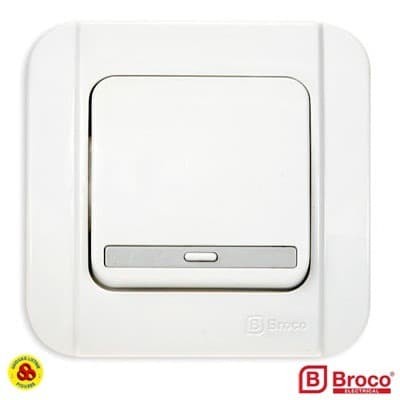 Broco Saklar Engkel Hotel 1G 2W Galleo G163 White Single 1 Gang 2 Way