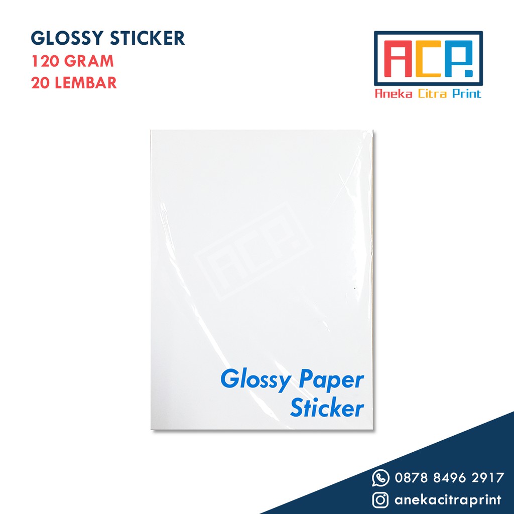 Kertas Foto Stiker / Glossy Photo Paper Sticker - A4