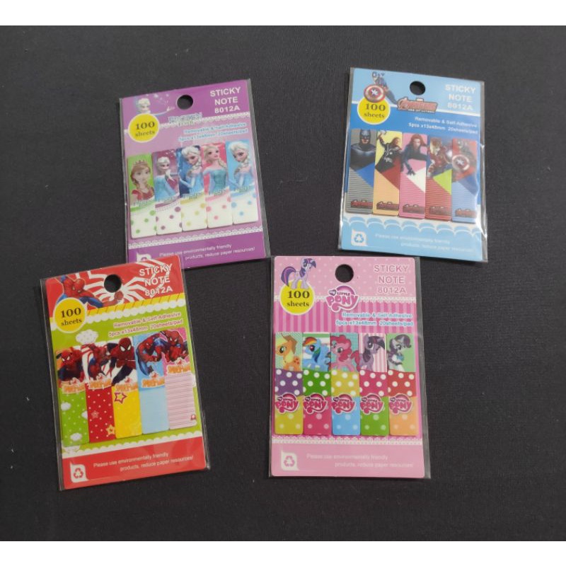 

sticky note karakter lucu / pembatas buku